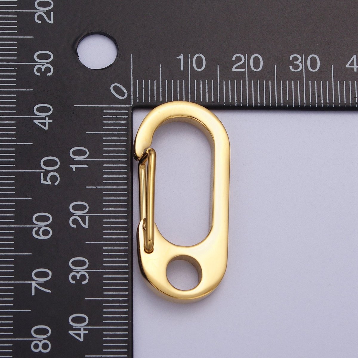 Stainless Steel 36mm, 42mm, 48mm, 53mm Oval Carabiner Clip Jewelry Supply in Gold & Silver | Z-005 ~ Z-012 - DLUXCA
