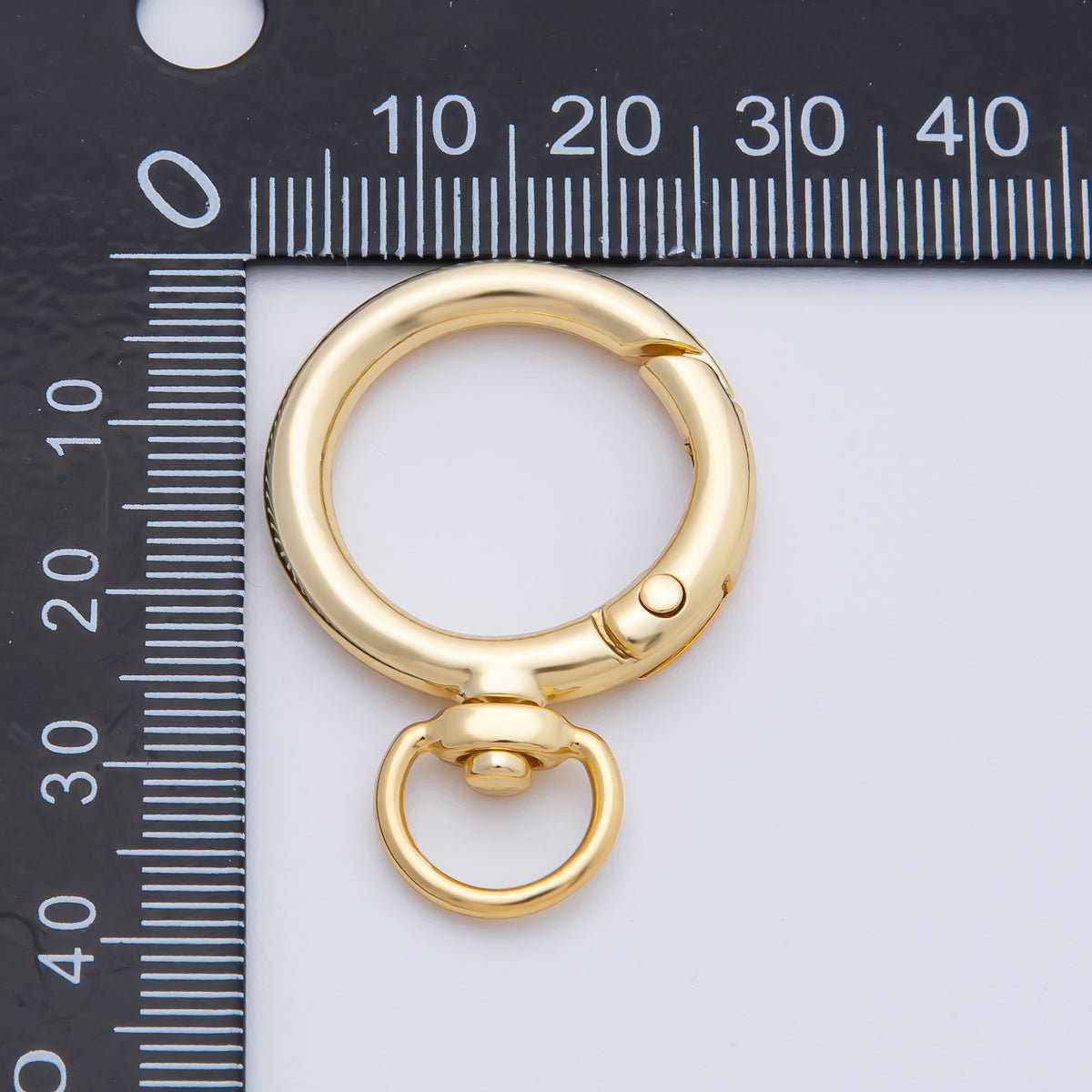 Stainless Steel 38mm Round Push Gate Clasp Open Loop Closure Finding ...