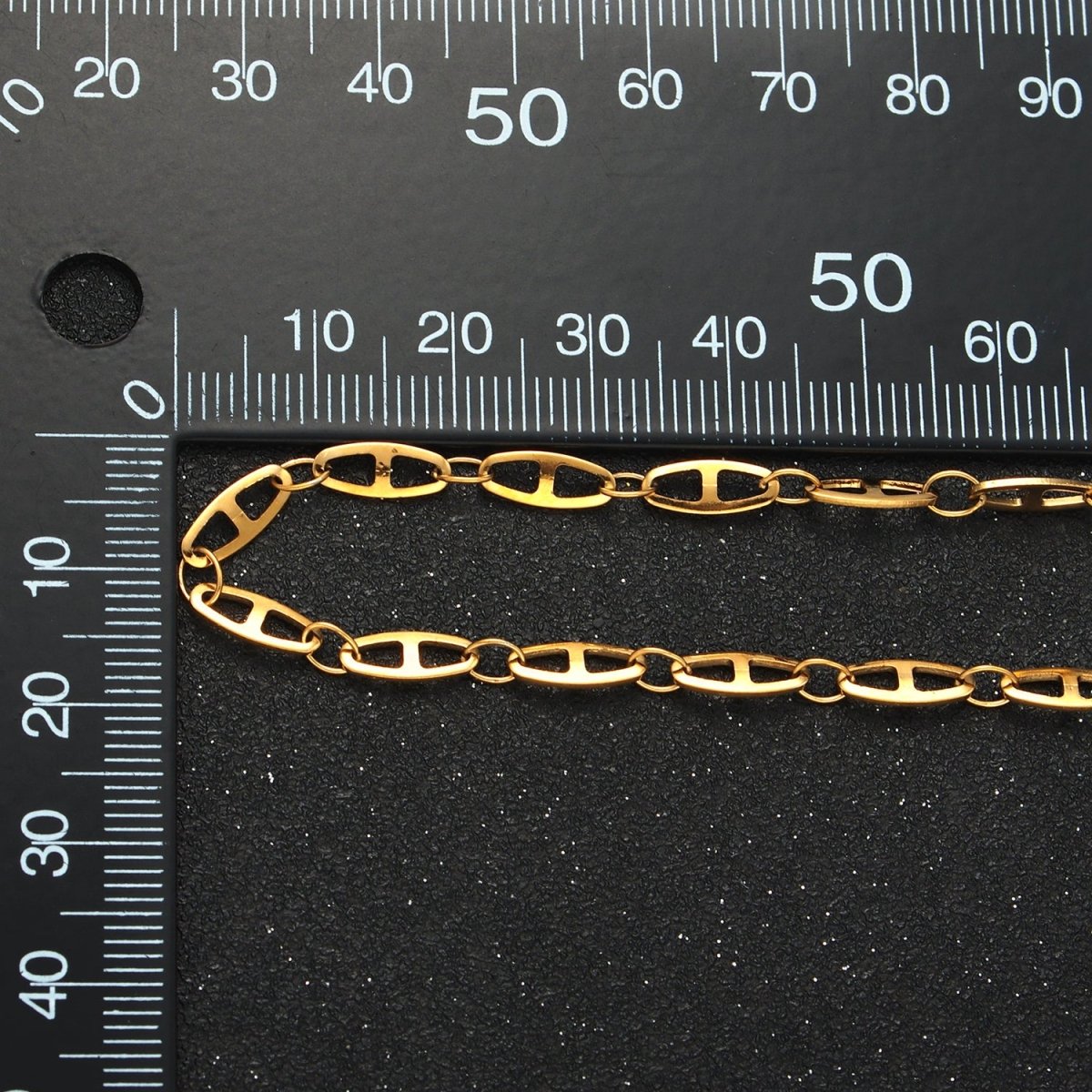 Stainless Steel 4mm Anchor Mariner Chain 20 Inch Necklace in Gold & Silver | WA-2592 WA-2593