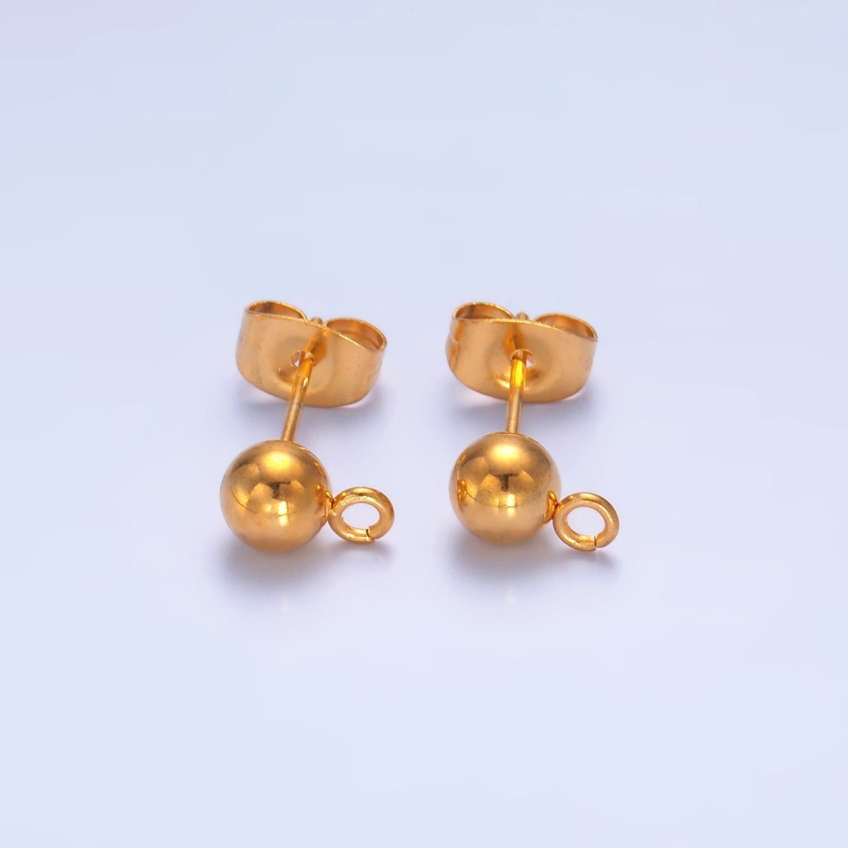 Stainless Steel 3mm, 4mm, 5mm Ball Bead Drop Stud Findings | Z1062 Z1077 Z1078