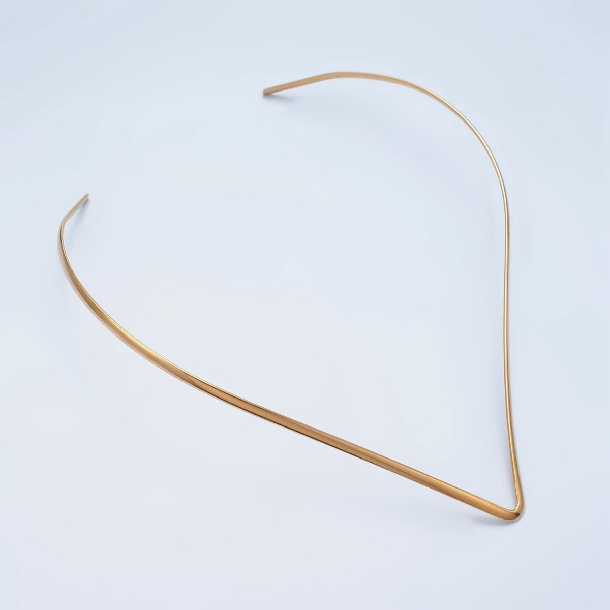 Stainless Steel Curved Point Necklace in Gold & Silver | WA-2618 WA-2619