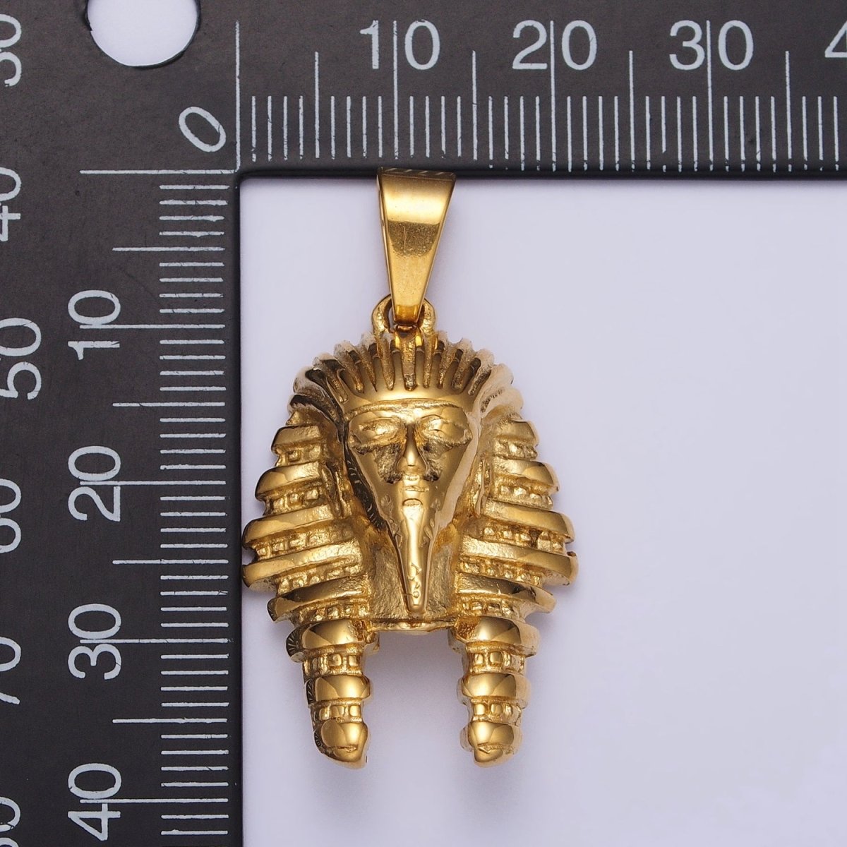 Stainless Steel 40mm Ancient Egyptian Mummy King Pharaoh Pendant in Gold & Silver J-507 J-508
