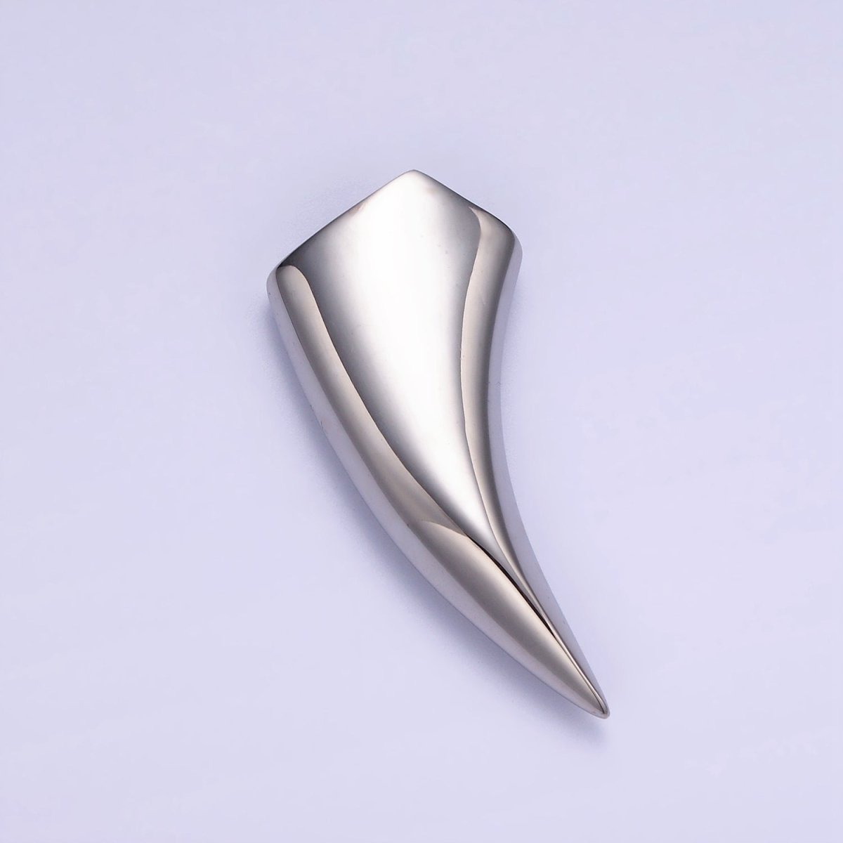 Stainless Steel 42mm Edged Geometric Tusk Charm | P943 - DLUXCA