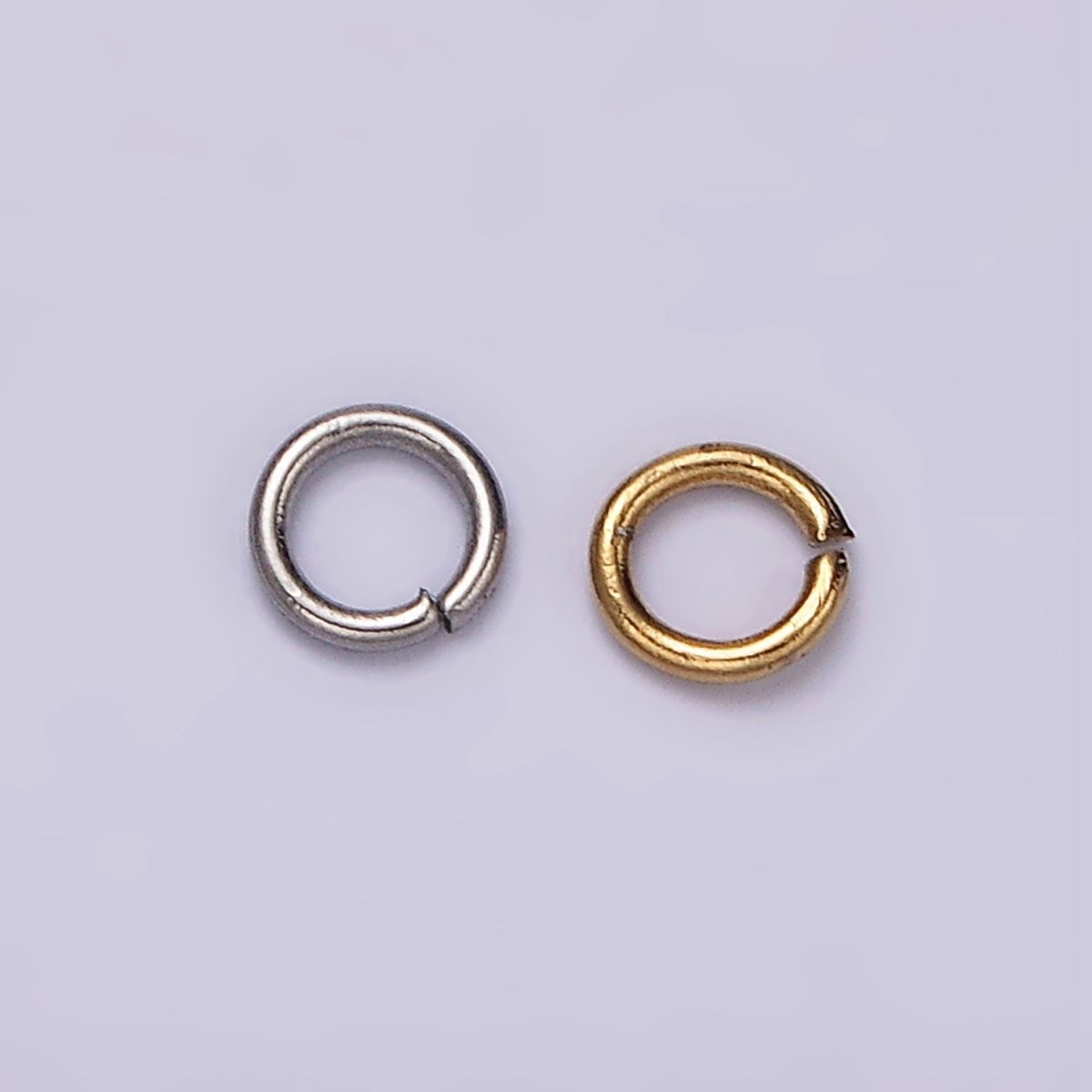 Stainless Steel 4mm x 1mm Jump Ring Pack Jewelry Making Findings Supply in Gold & Silver | Z585 Z586