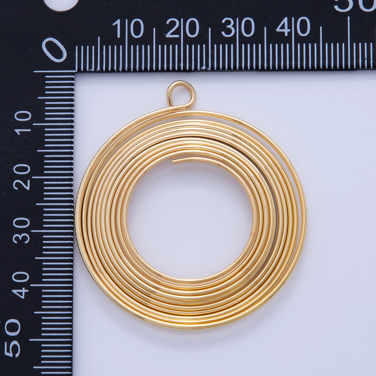 Stainless Steel 50mm Circular Wire Open Round Charm | Z1201 - DLUXCA