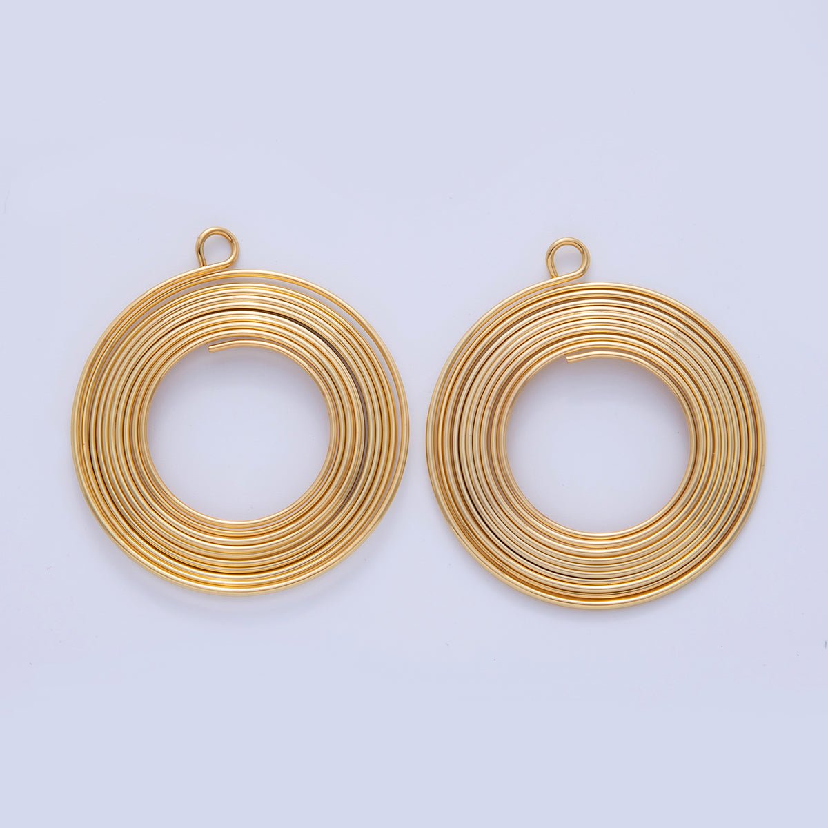 Stainless Steel 50mm Circular Wire Open Round Charm | Z1201 - DLUXCA
