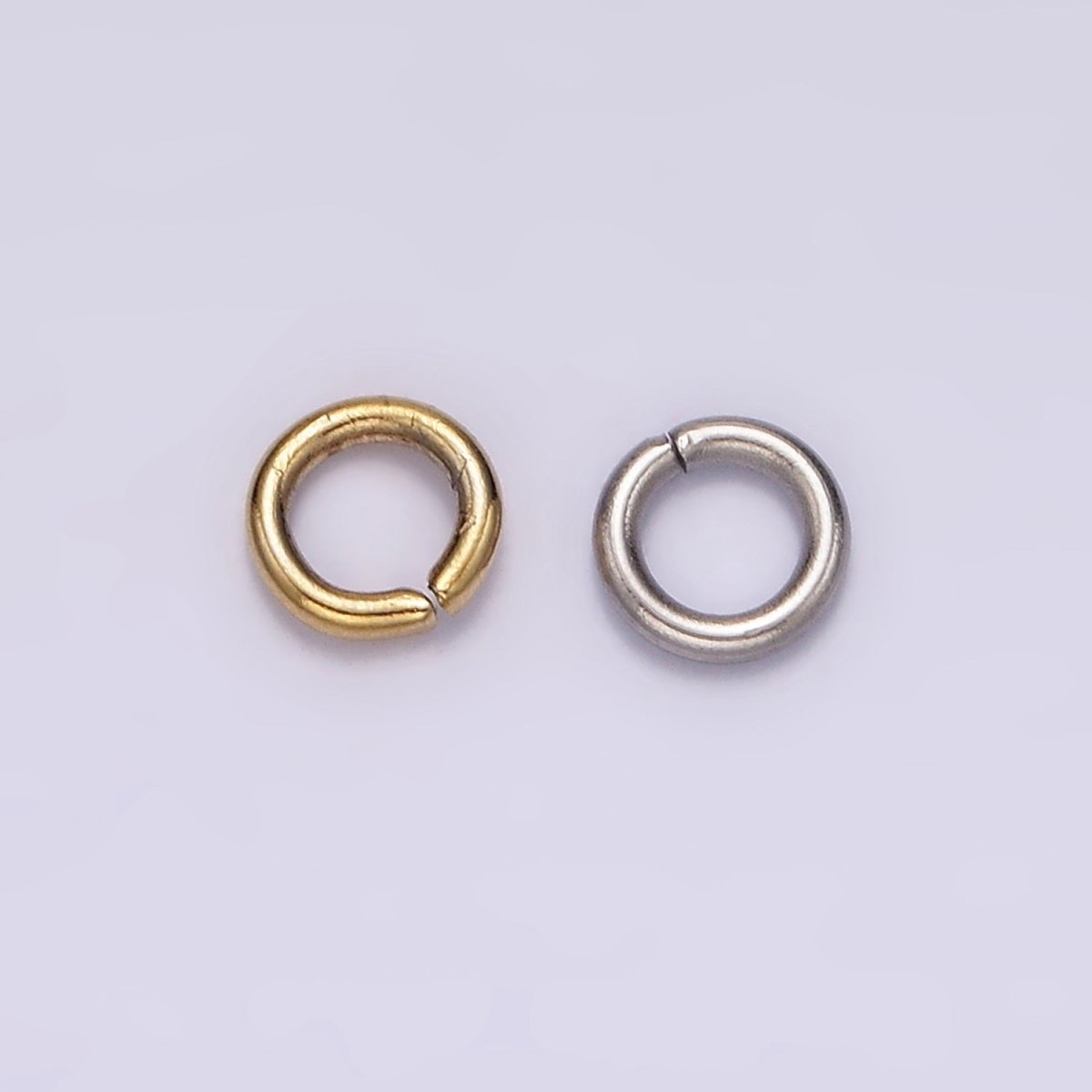 Stainless Steel 5mm x 1mm Jump Ring Pack Jewelry Making Findings Supply in Gold & Silver | Z587 Z588