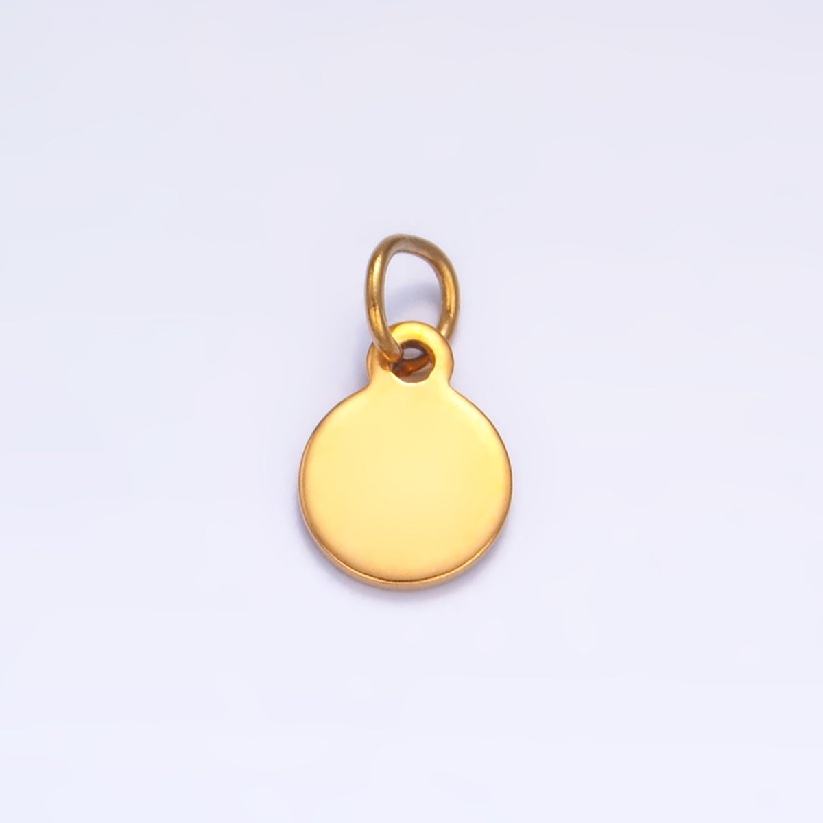 Stainless Steel 6mm Round Minimalist Logo Mini Charm Set by 10 Pieces | P659 - DLUXCA