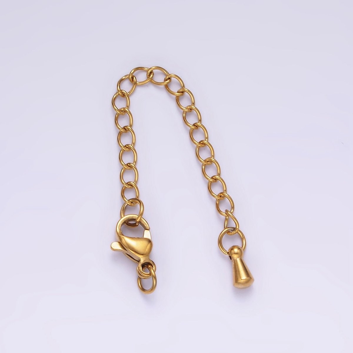 Stainless Steel 70mm Lobster Claw Clasps Teardrop Extender Jewelry Finding Supply | Z463 - DLUXCA