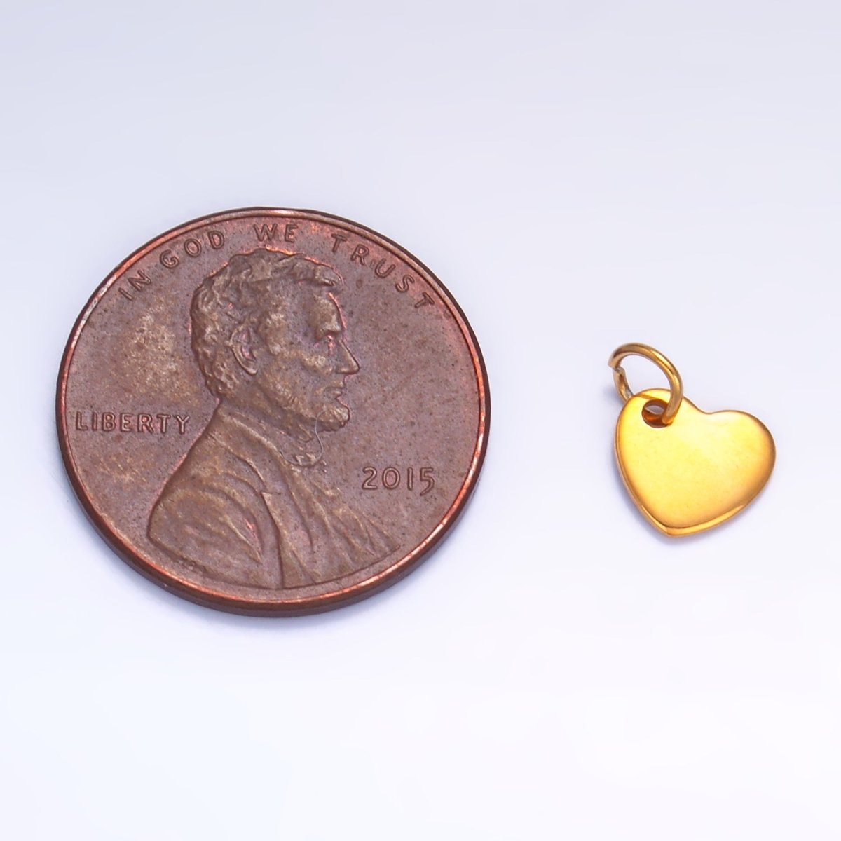 Stainless Steel 7mm Heart Minimalist Logo Mini Charm Set by 10 Pieces | P660 - DLUXCA