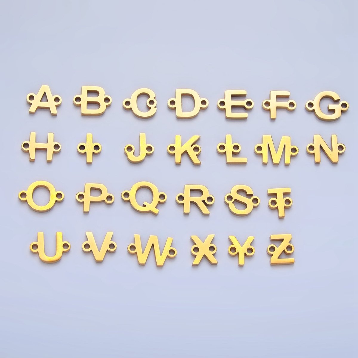 Stainless Steel 8mm A-Z Alphabet Letter Initial Minimalist Connector | A1604 - A1616