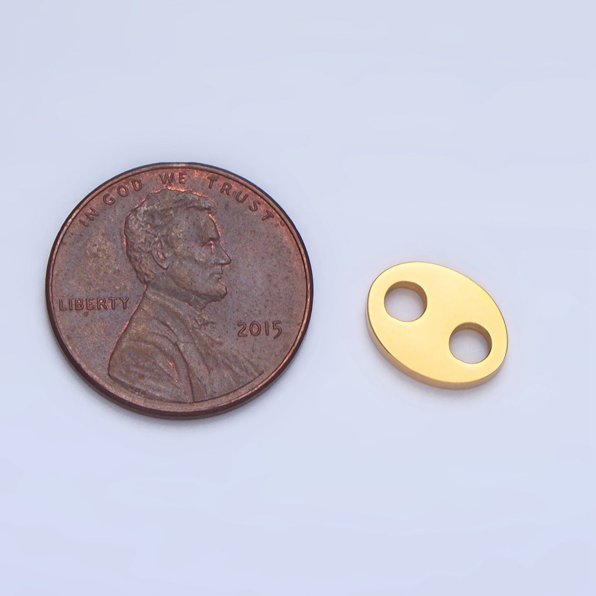 Stainless Steel 8mm Anchor Mariner Link Connector in Gold & Silver | F318