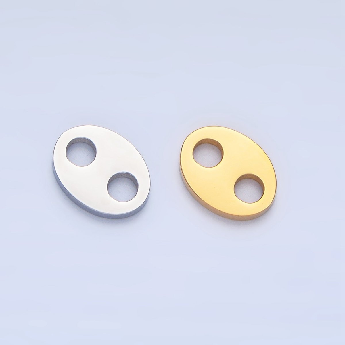 Stainless Steel 8mm Anchor Mariner Link Connector in Gold & Silver | F318