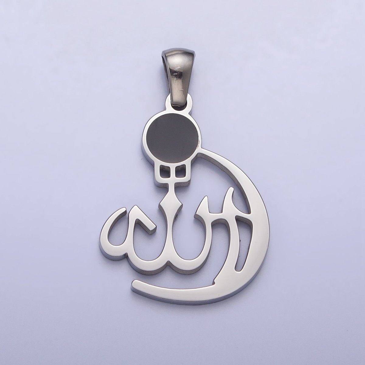 Stainless Steel "Allah" "God" Calligraphy Arabic Muslim Religious Pendant in Gold & Silver J-473 J-486