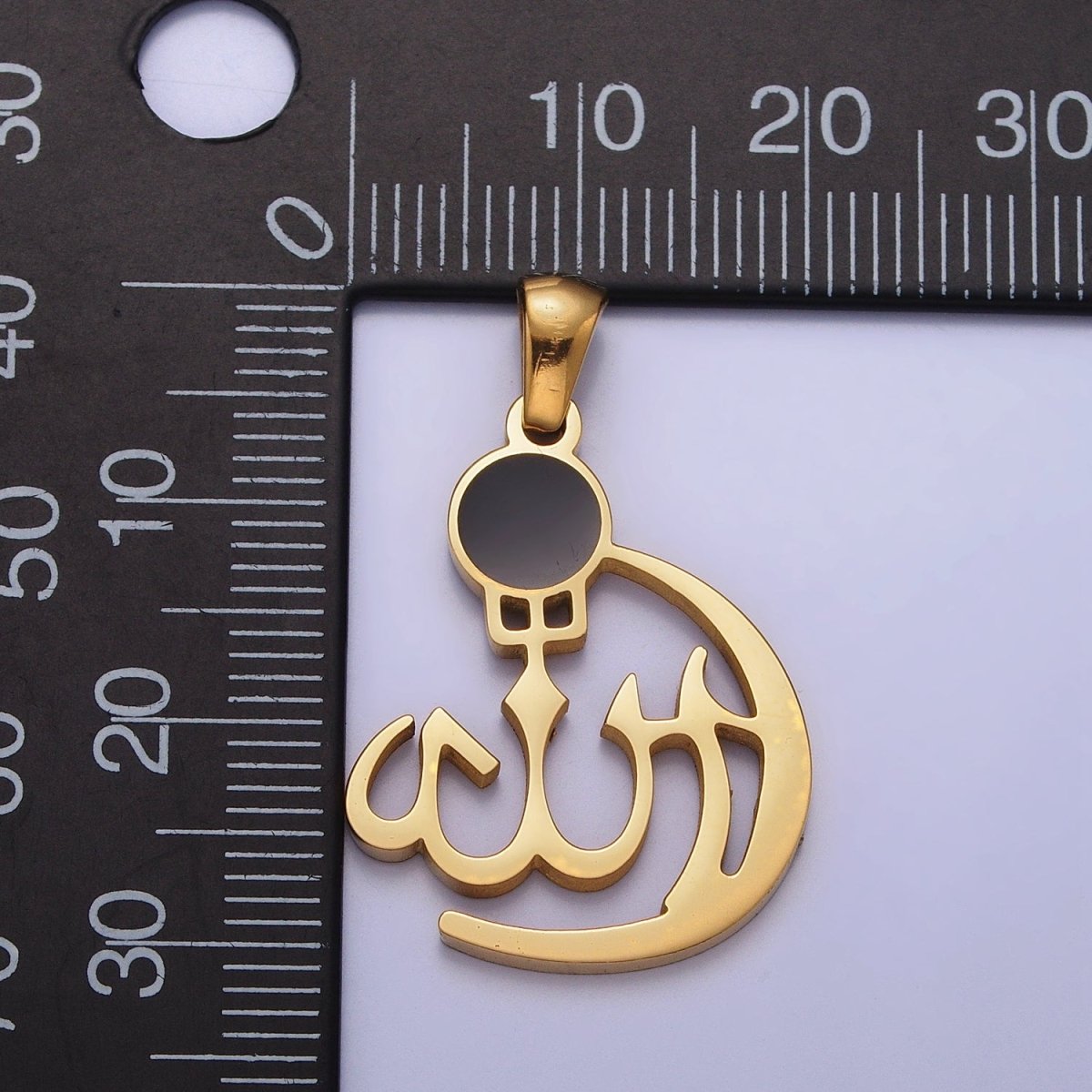 Stainless Steel "Allah" "God" Calligraphy Arabic Muslim Religious Pendant in Gold & Silver J-473 J-486
