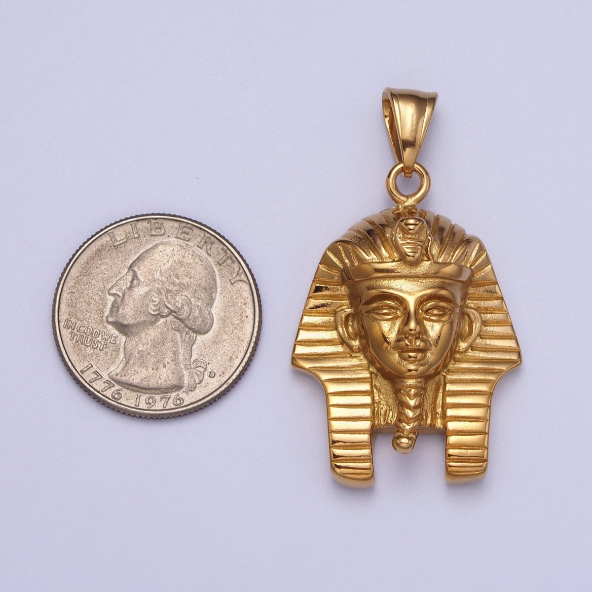 Stainless Steel Ancient Egyptian Pharaoh King Mummy Pendant in Gold & Silver J-448 J-451
