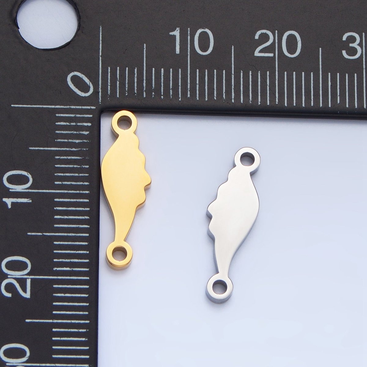 Stainless Steel Angel Wing Minimalist Connector in Gold & Silver | F307