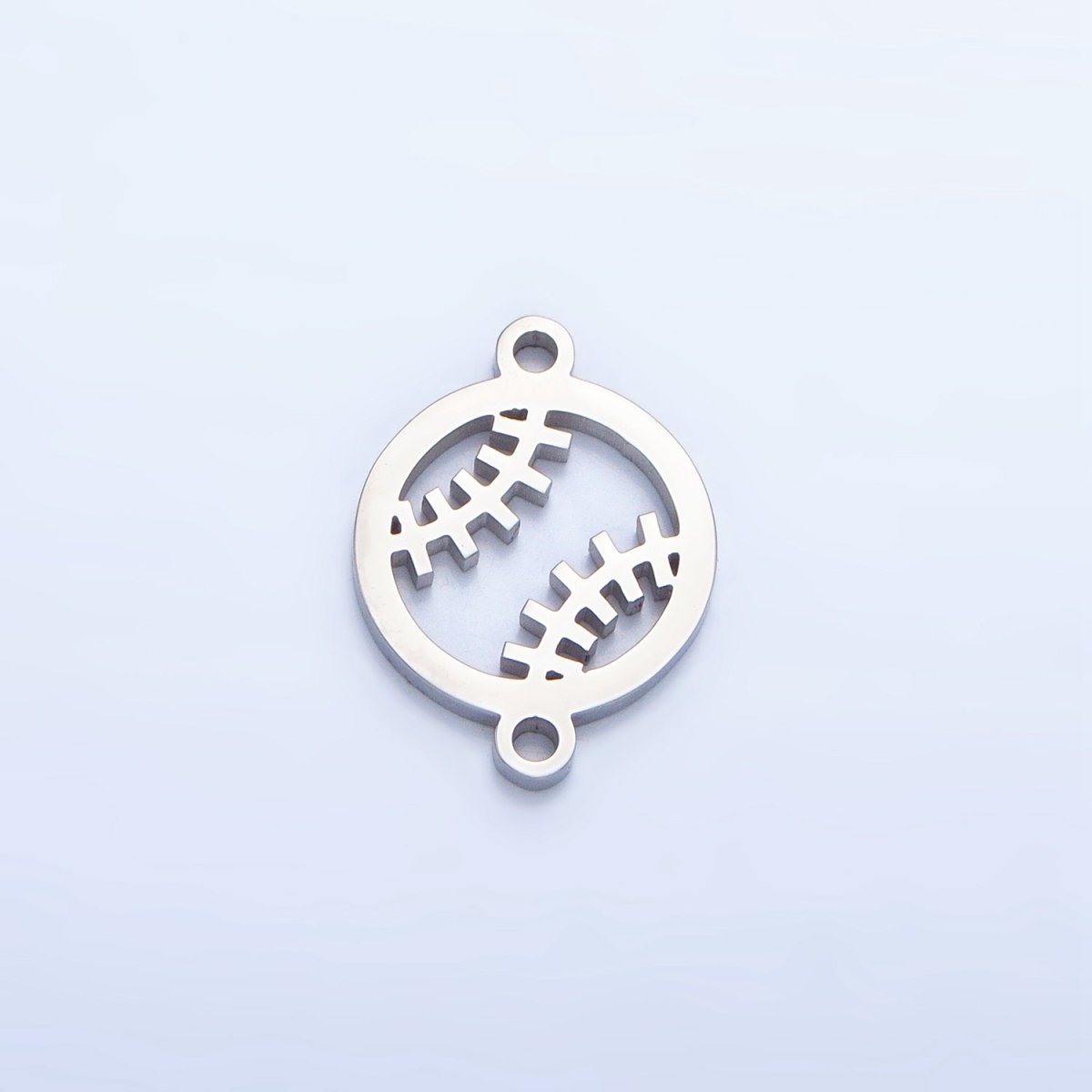 Stainless Steel Baseball Sports Charm Connector in Gold & Silver | G-459