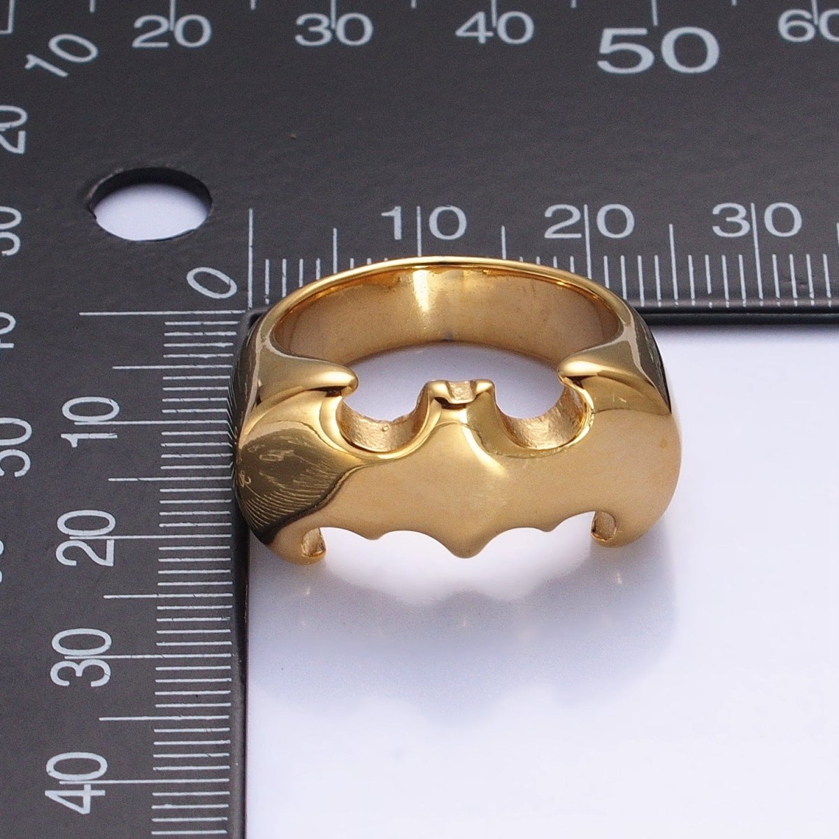 Stainless Steel Bat Animal Statement Ring in Silver & Gold | O-1855 O-1856 O-1857 O-1858