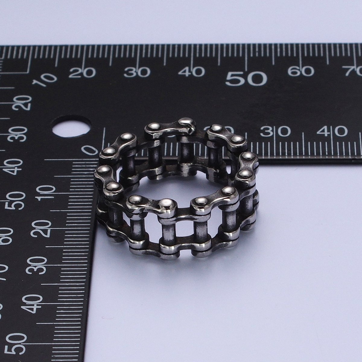 Stainless Steel Bicycle Chain Ring Band In Silver & Gold | O-102~O-103, O-145-O-146