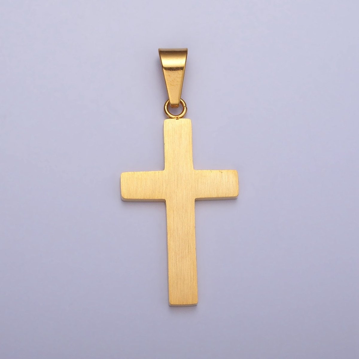 Stainless Steel Black Latin Cross Religious 44mm Pendant in Gold & Silver J-570 J-574