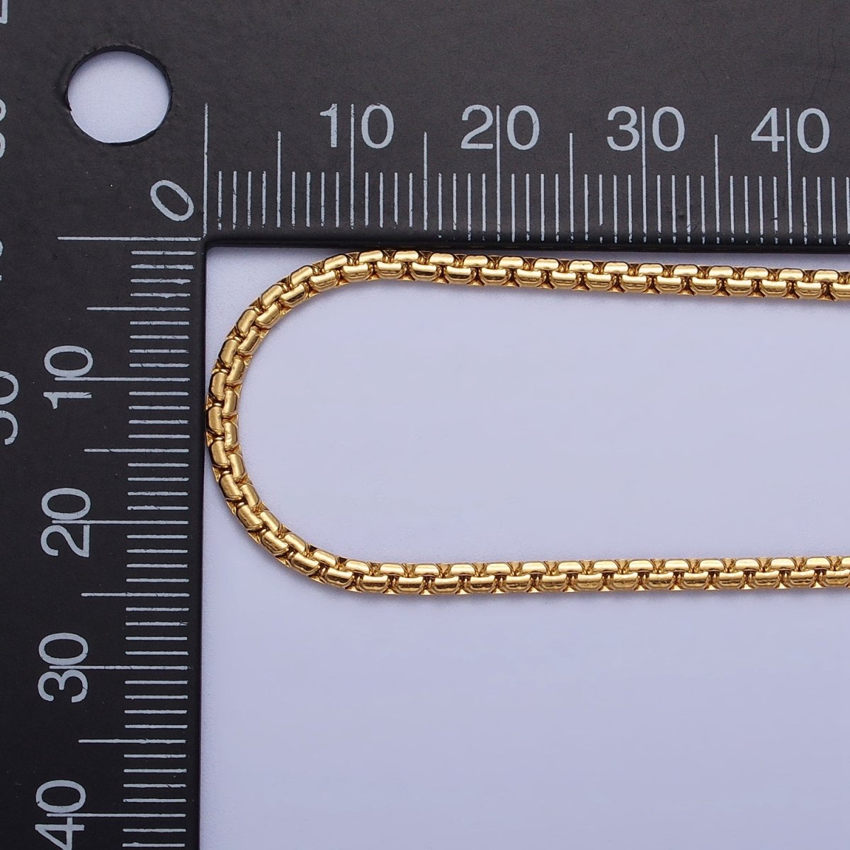 Stainless Steel Box Boston Chain Necklace 2mm Thick Gold Box Chain 17.7 inches, 19.6 inches for Jewelry Making | WA-1700 WA-1705 Clearance Pricing