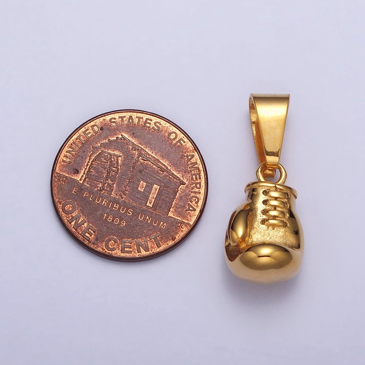 OS Stainless Steel Boxing Glove Sports Pendant in Gold & Silver | P-1079