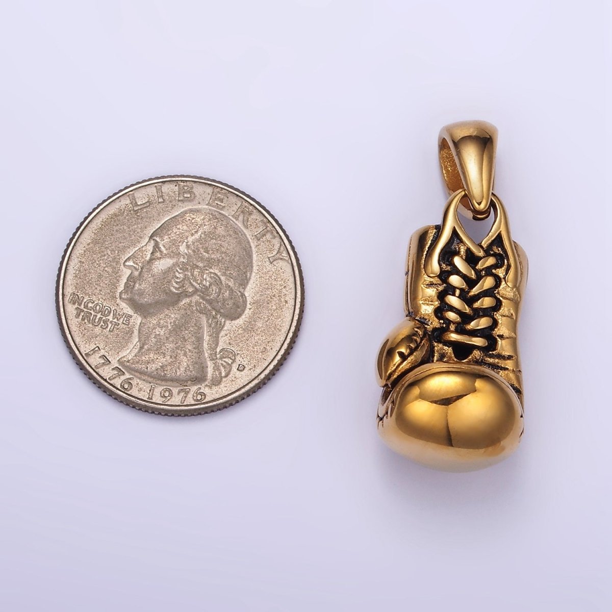 Stainless Steel Boxing Gloves Charms Pendant in Gold & Silver | P1444 P1445