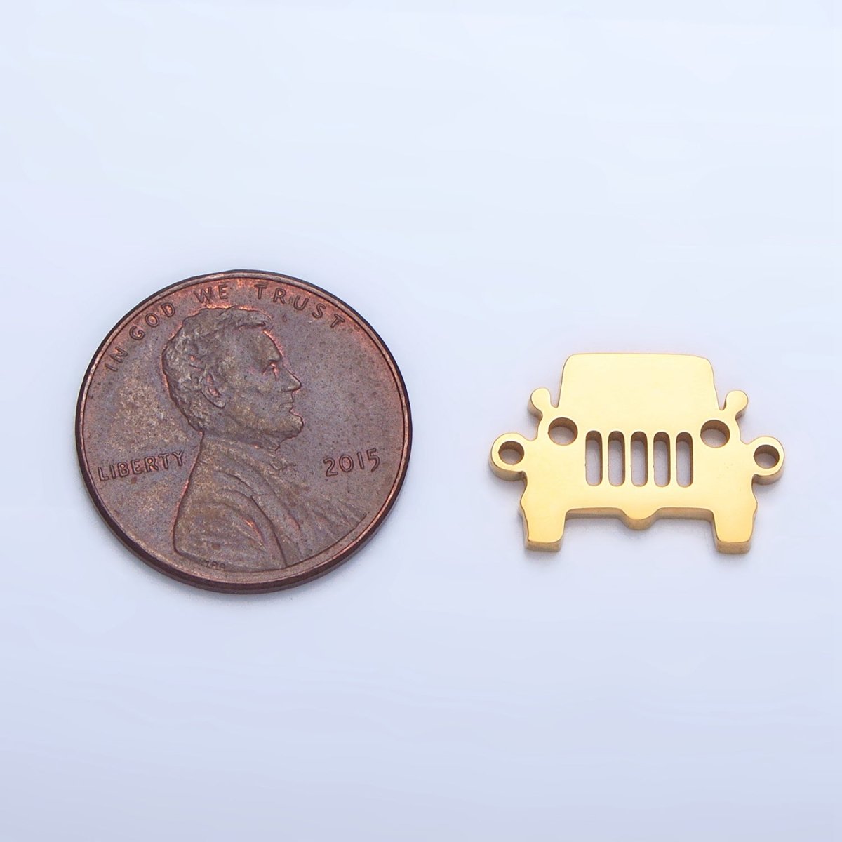 Stainless Steel Car Vehicle Charm Connector in Gold & Silver | G-464