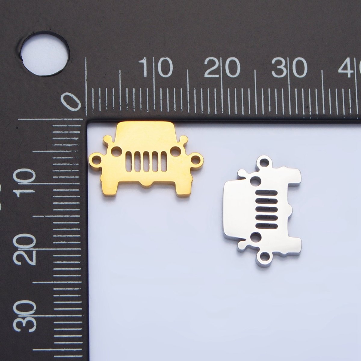 Stainless Steel Car Vehicle Charm Connector in Gold & Silver | G-464