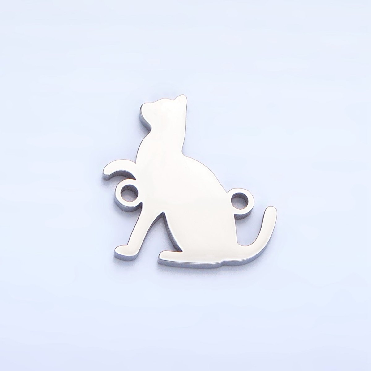 Stainless Steel Cat Kitten Pet Animal Connector in Gold & Silver | F281