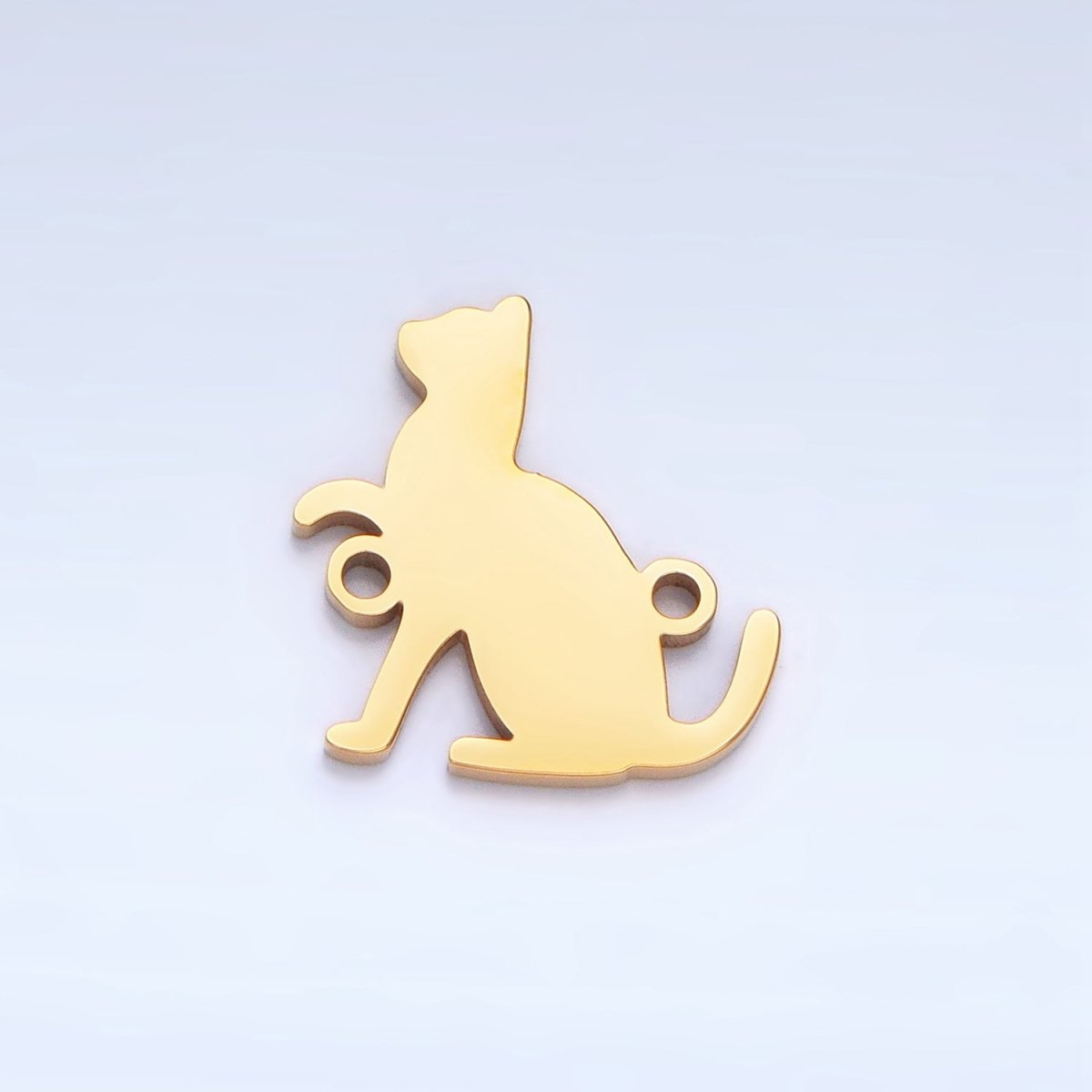 Stainless Steel Cat Kitten Pet Animal Connector in Gold & Silver | F281