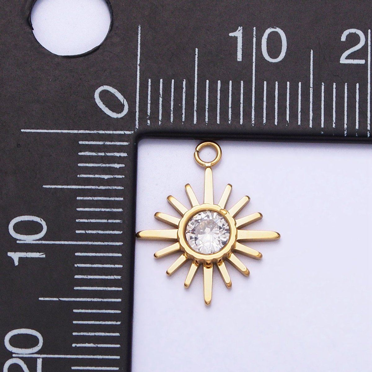 Stainless Steel Celestial North Star Clear CZ Add-On Charm in Gold & Silver | P-892