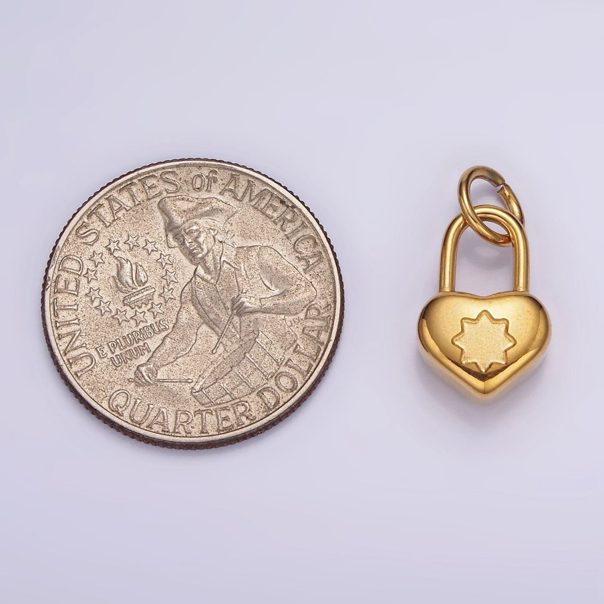 Stainless Steel Celestial Star Heart Locket Minimalist Charm | P-666