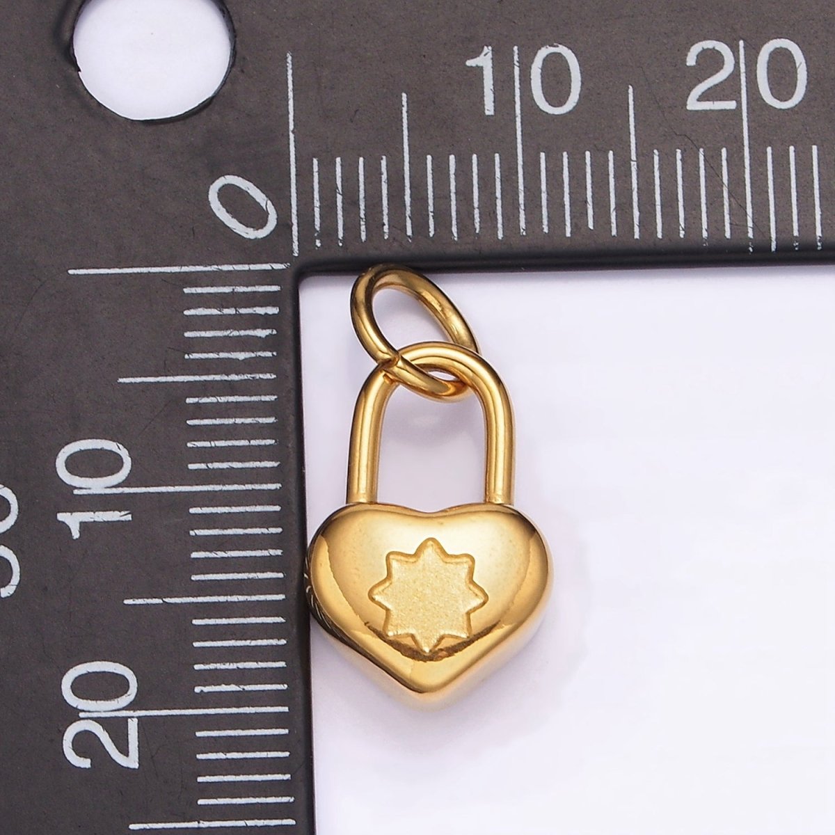 Stainless Steel Celestial Star Heart Locket Minimalist Charm | P-666