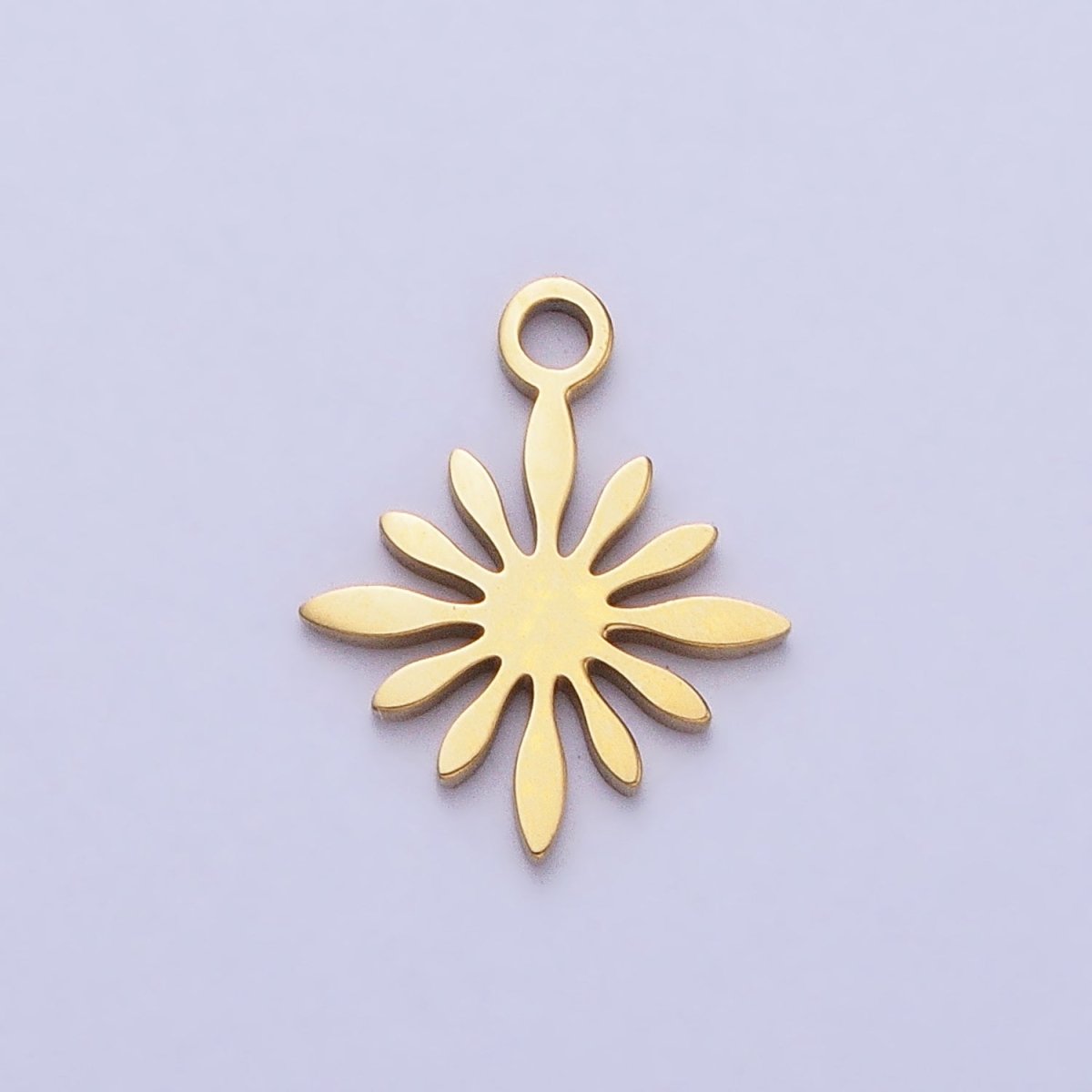 Stainless Steel Celestial Star Sun Flower Add-On Charm in Gold & Silver | P-905