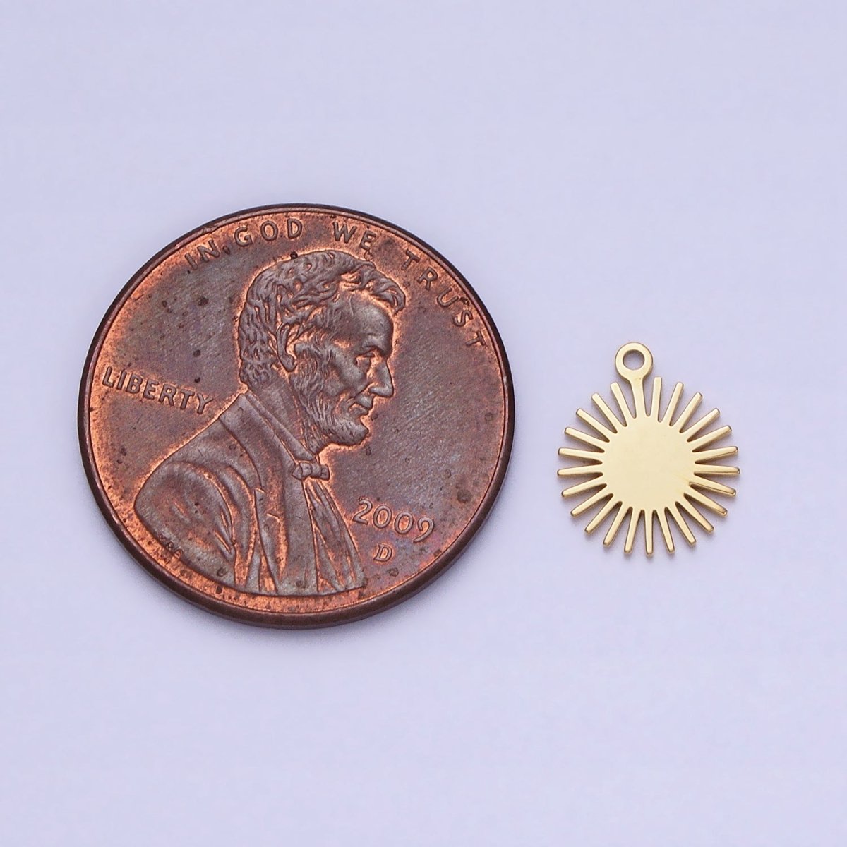 Stainless Steel Celestial Sun Beam Ray Add-On Charm in Gold & Silver | P-889