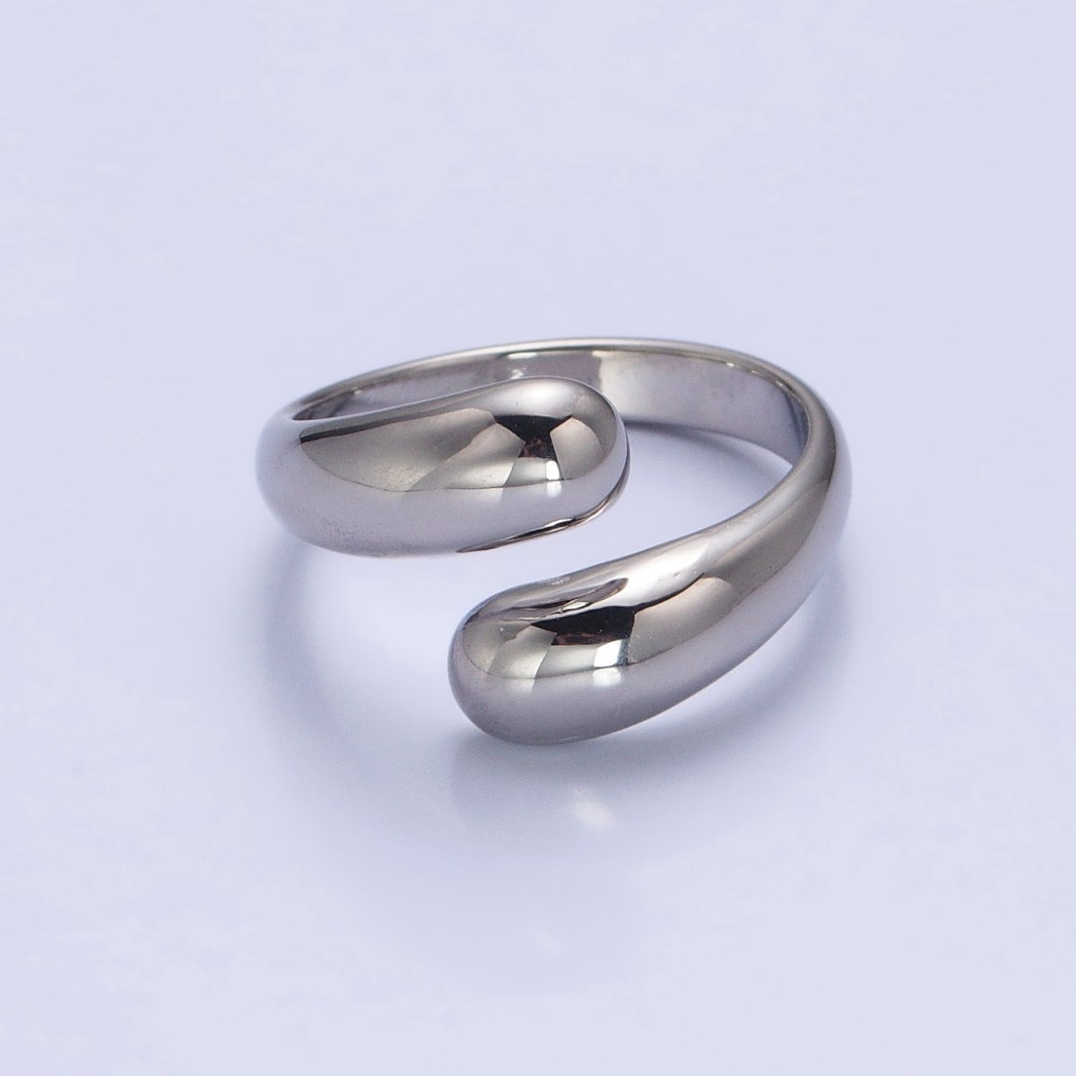 Stainless Steel Chubby Geometric Claw Open Band Ring in Gold & Silver | O-1729~O-1732