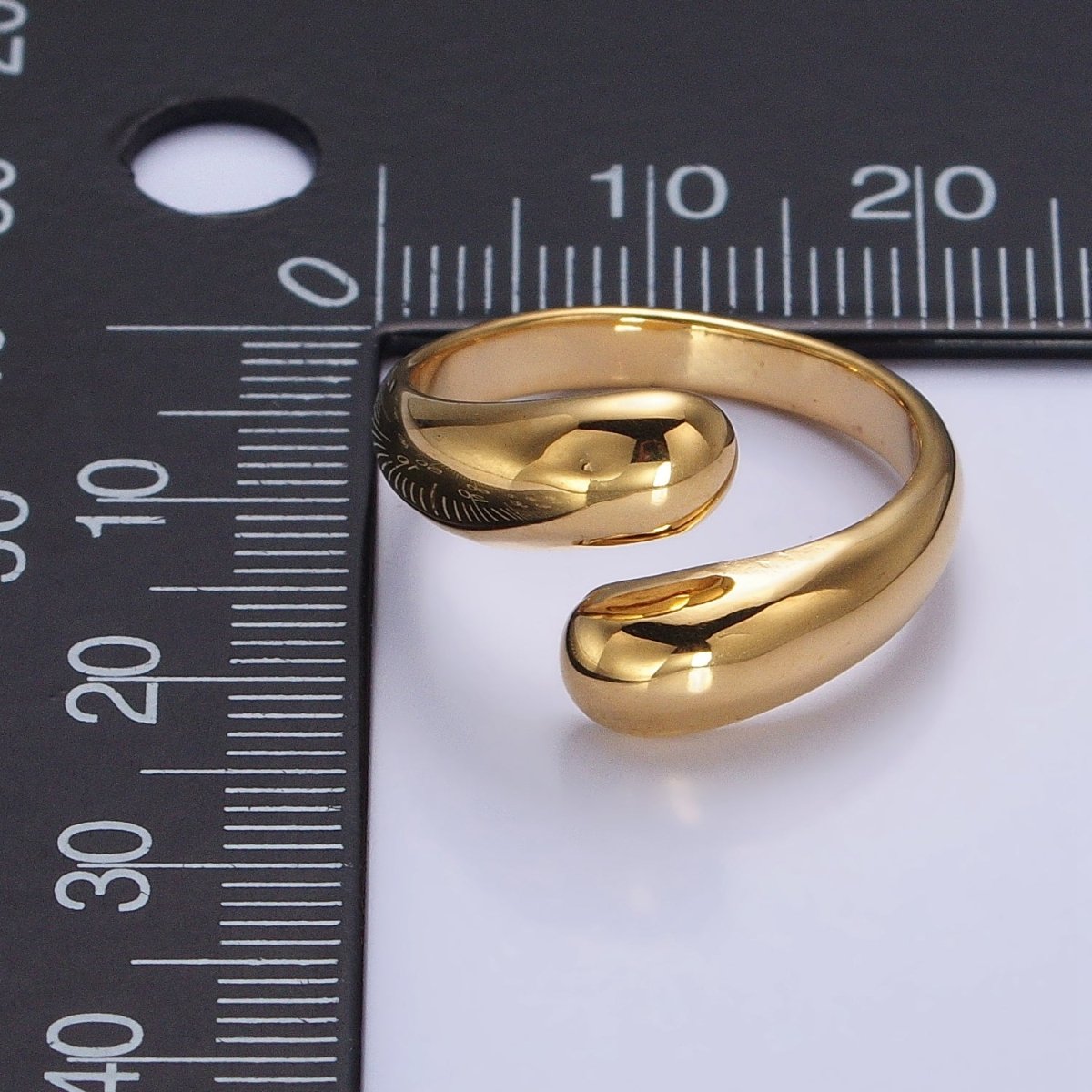 Stainless Steel Chubby Geometric Claw Open Band Ring in Gold & Silver | O-1729~O-1732