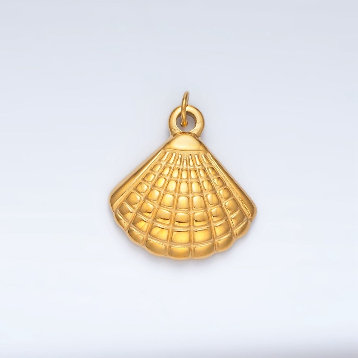 Stainless Steel Clam Sea Shell Minimalist Mini Charm | P1038 - DLUXCA