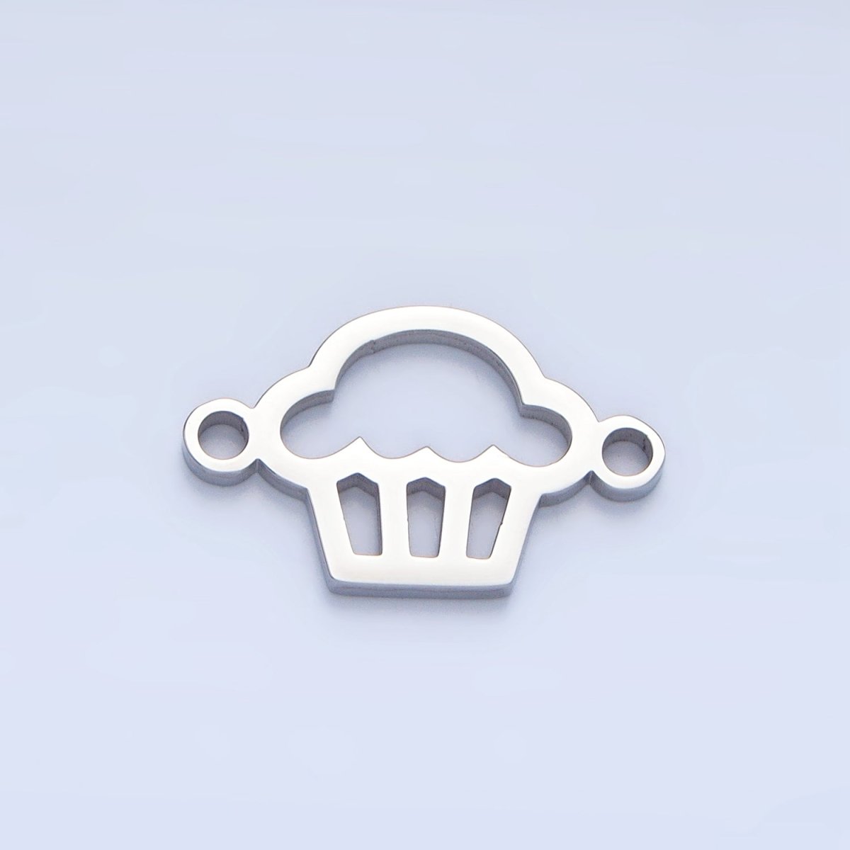 Stainless Steel Cupcake Muffin Desert Open Connector in Gold & Silver | F276