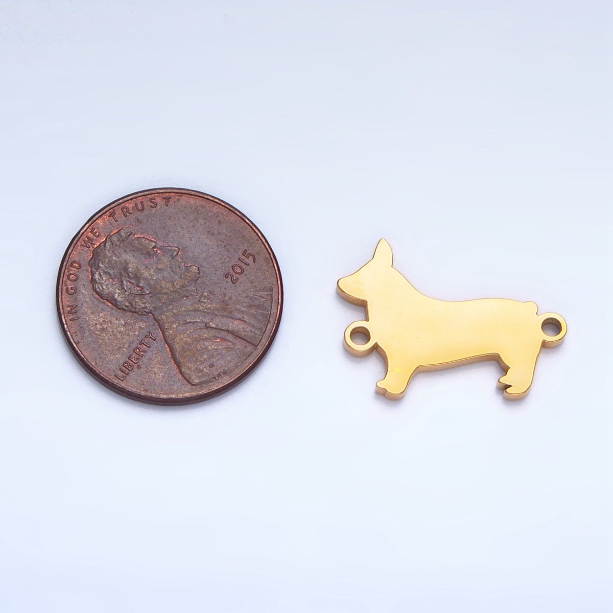 Stainless Steel Dog Pet Minimalist Connector in Gold & Silver | F272