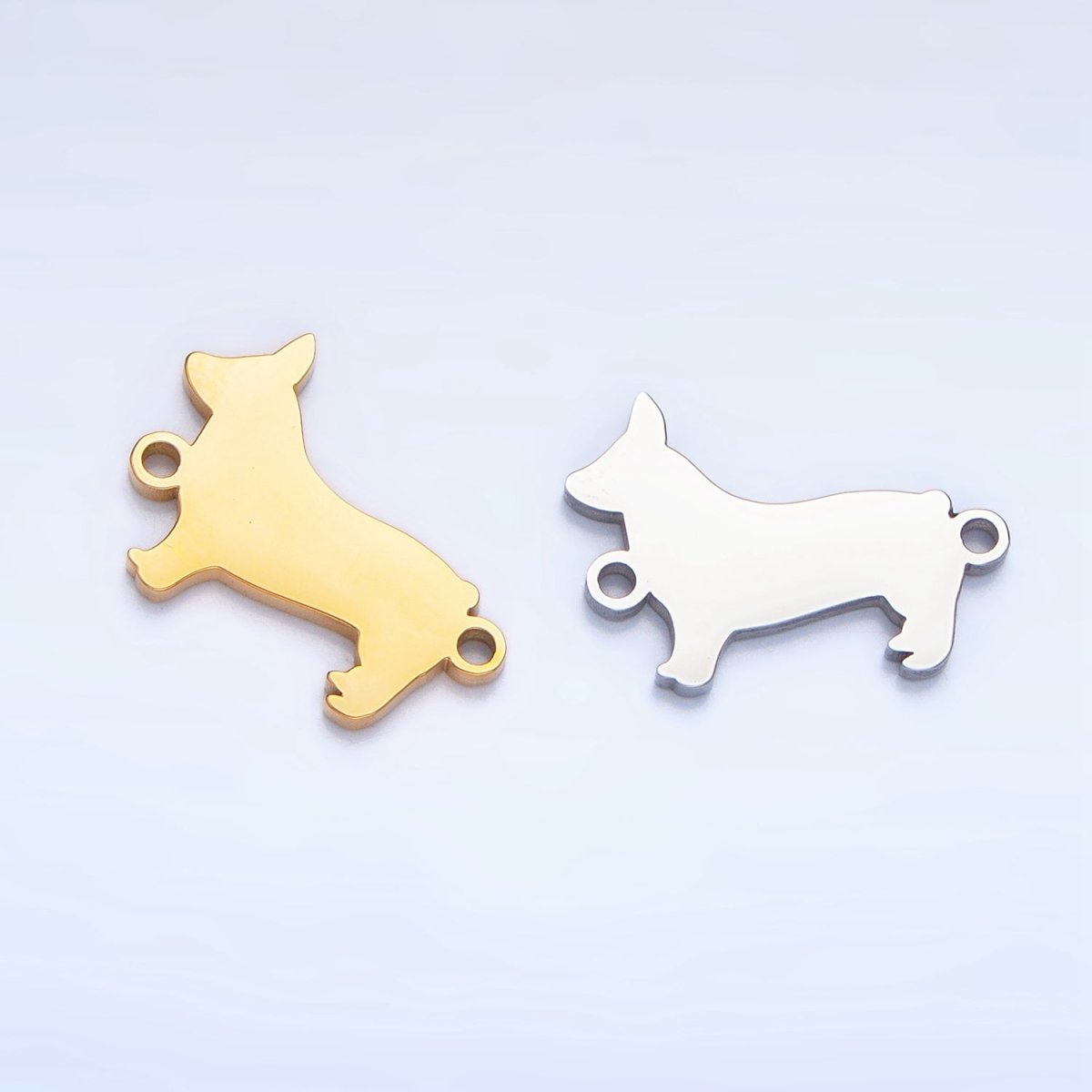 Stainless Steel Dog Pet Minimalist Connector in Gold & Silver | F272