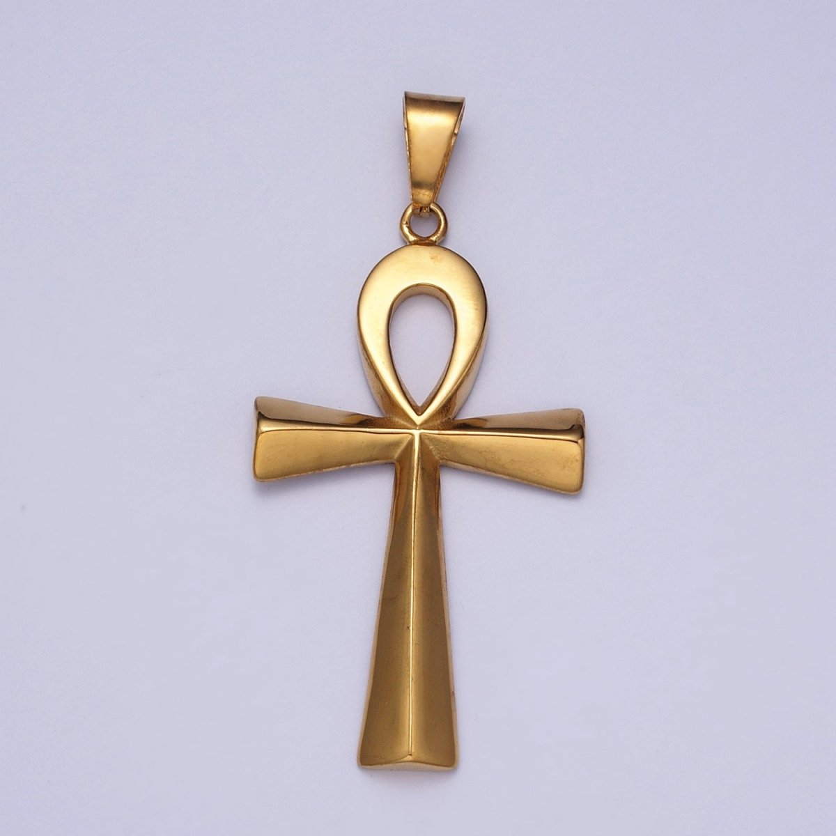 Stainless Steel Egyptian Ankh Key Cross Pendant in Gold & Silver J-265 J-323