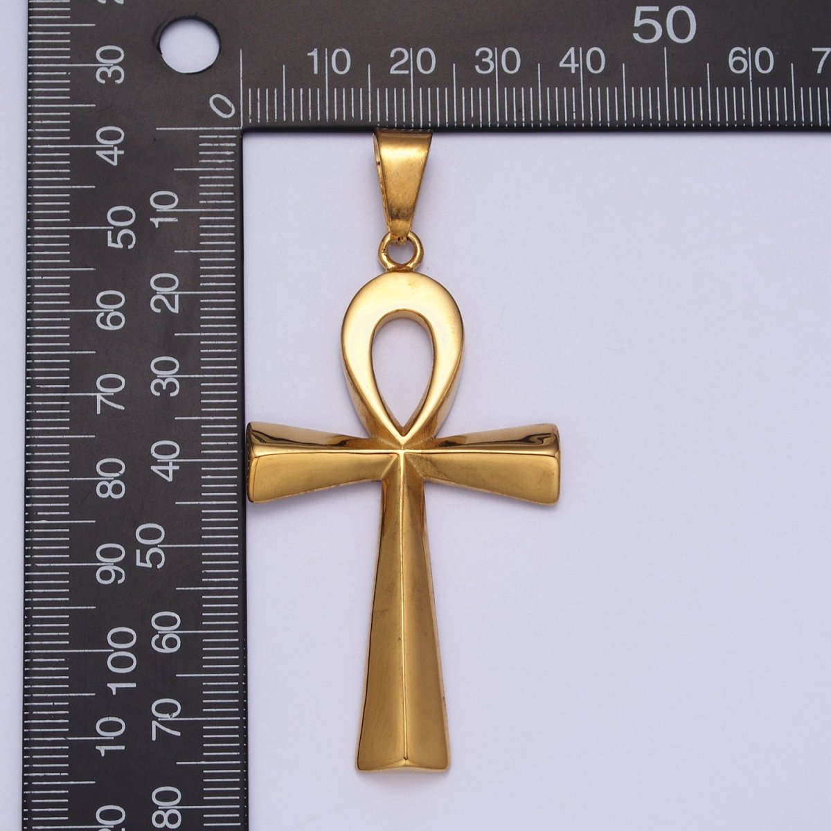 Stainless Steel Egyptian Ankh Key Cross Pendant in Gold & Silver J-265 J-323