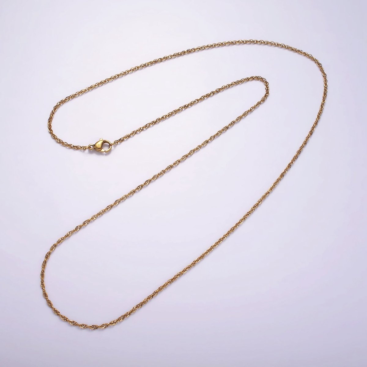 Stainless Steel Espiga Wheat Chain - Beautifully Unique - Double Cable Chain Necklace 23.6 inch | WA-2363 WA-2406