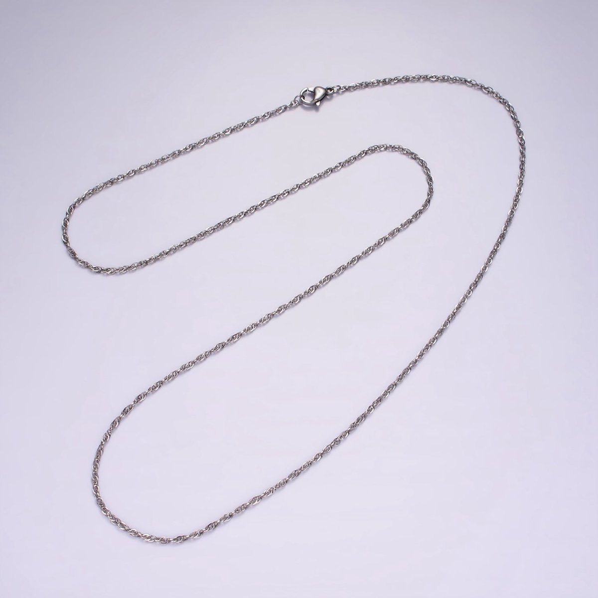 Stainless Steel Espiga Wheat Chain - Beautifully Unique - Double Cable Chain Necklace 23.6 inch | WA-2363 WA-2406