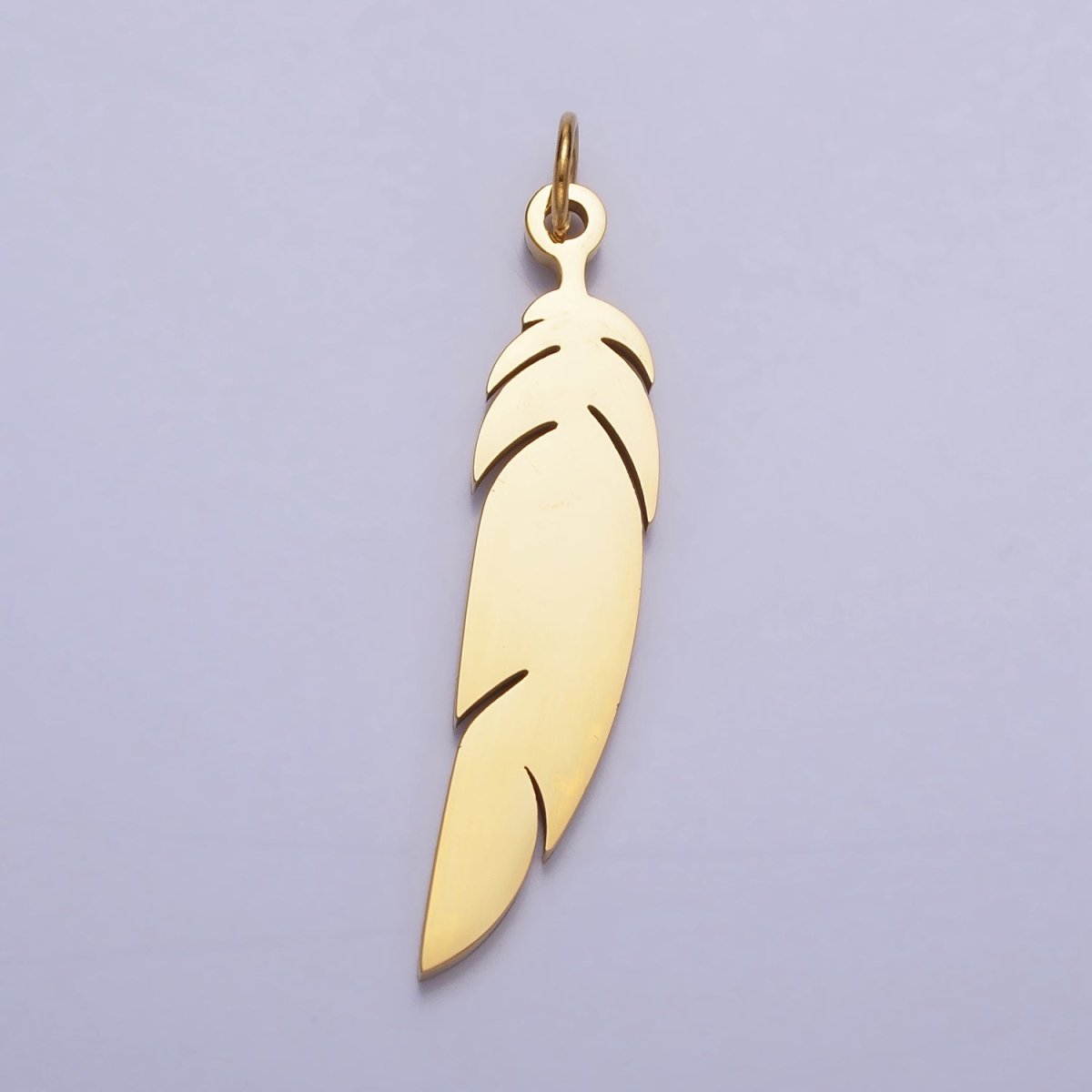 Stainless Steel Feather Wing Strand Add-On Charm in Gold & Silver | P-921