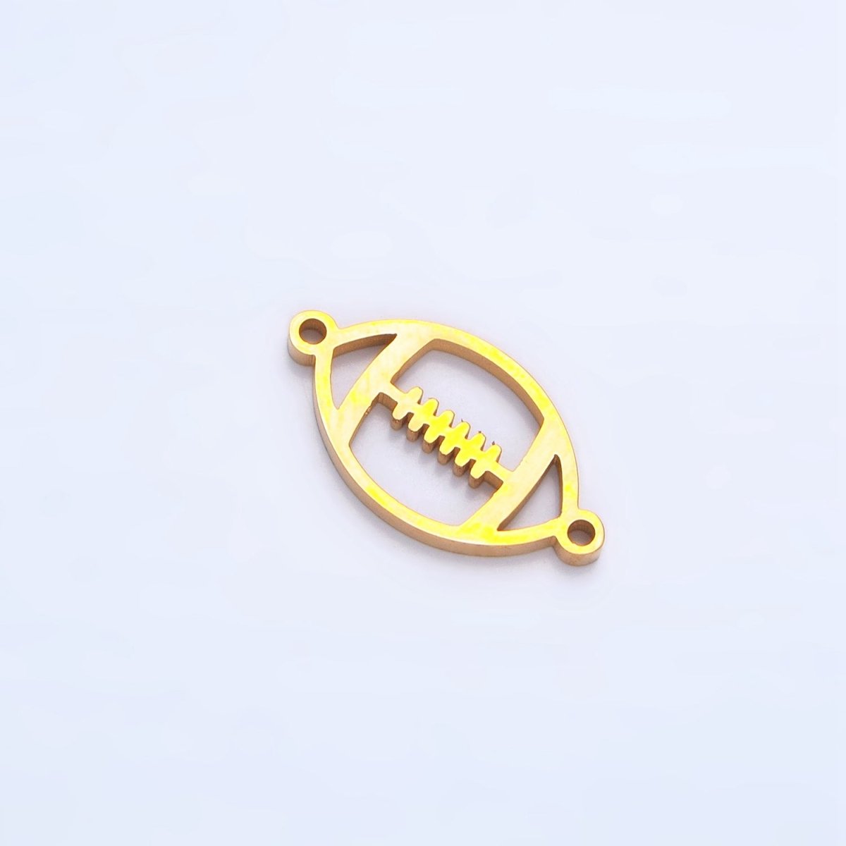 Stainless Steel Football Sports Charm Connector in Gold & Silver | G-463