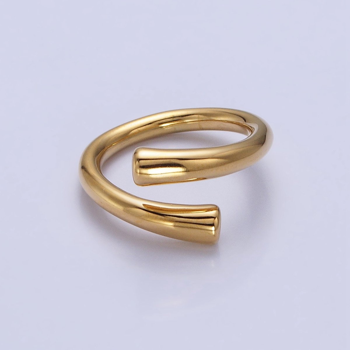 Stainless Steel Geometric Claw Minimalist Open Band Ring in Gold & Silver | O-1758~O-1764
